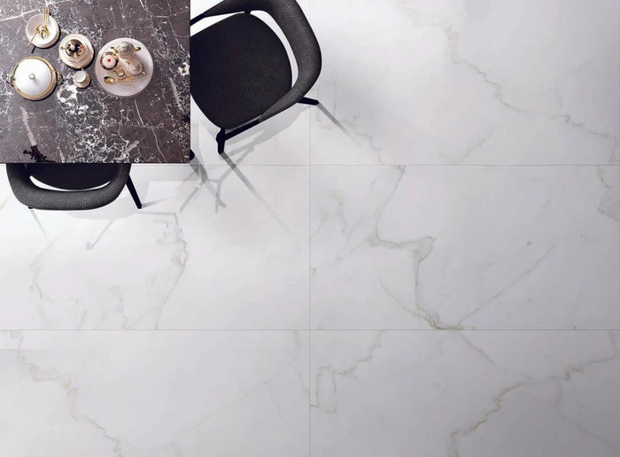Marble Calacatta Polished 48x48 Marble Look Porcelain Tile