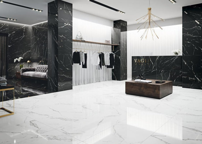Marmorea Estatuario 24x24 Marble Look Porcelain Tile
