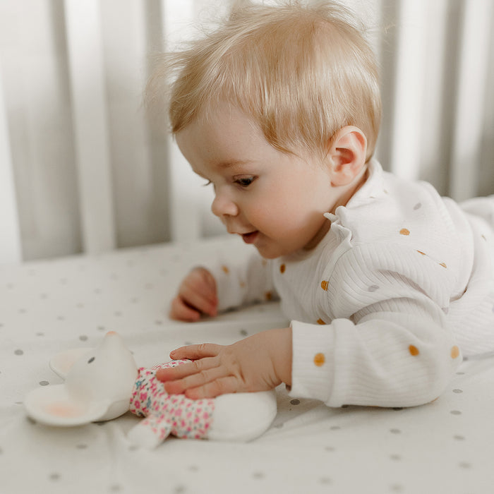 Meiya the Mouse Soft Rattle & Teether with Organic Rubber Toys