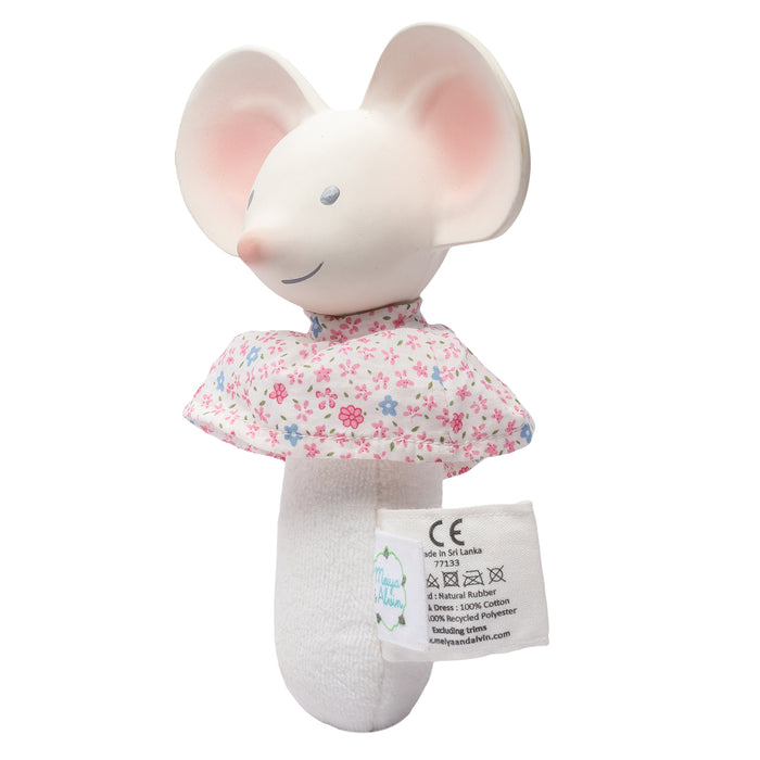 Meiya the Mouse Soft Squeaker Toy with Natural Rubber Head
