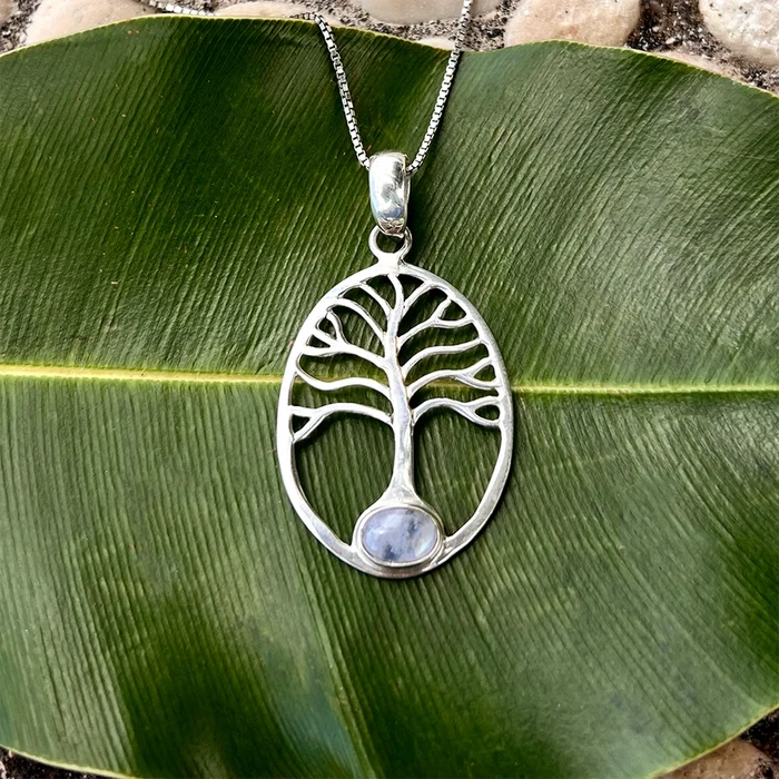Moonstone Tree of Life Necklace