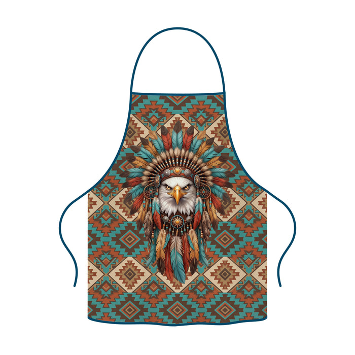 Native American Eagle Leader Graphic Apron for Professional Grilling