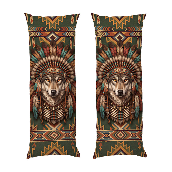 Native American Wolf Spirit Hugging Body Pillow Dakimakura