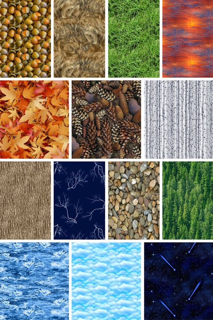 Natural Treasures II Fat Quarter Stack by Blank Quilting