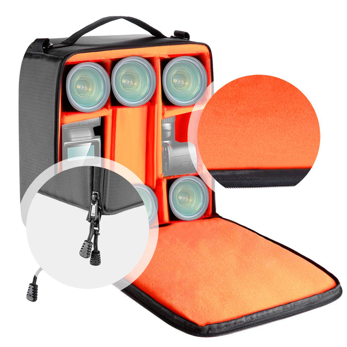 NEEWER Camera Padded Bag features a 2 smooth zipper closure.
