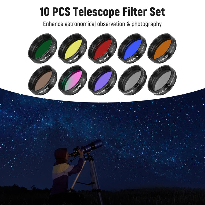NEEWER 10PCS Telescope Filter Set