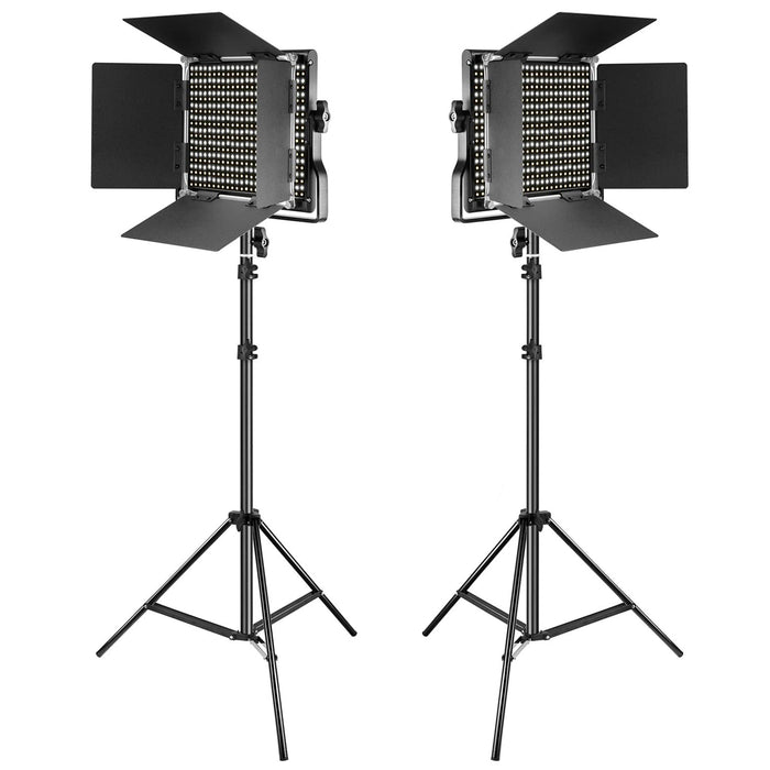 NEEWER 2 Pack NL660 Bi-Color 660 LED Video Light and Stand Kit