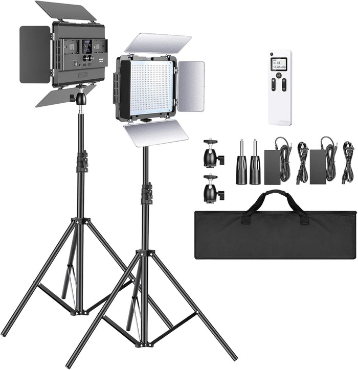NEEWER 2-Pack P600 Bi-Color 2.4G LED Light Kit