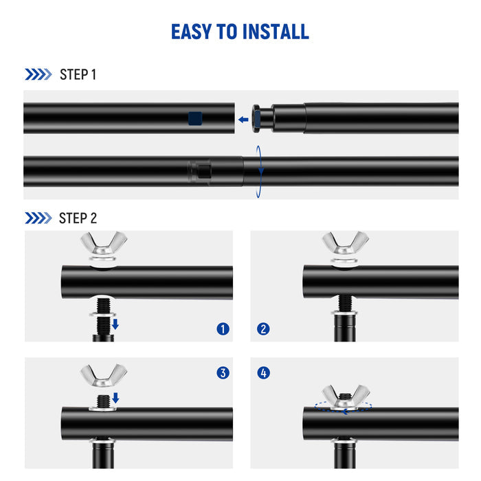 NEEWER 8.5x10ft Adjustable Backdrop Stand Kit is easy to install.