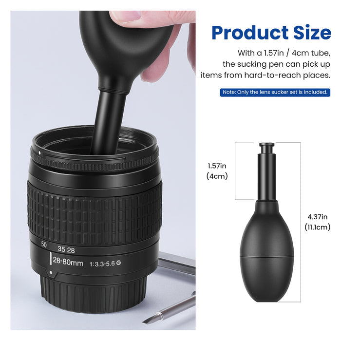 Product size of the Neewer 8-in-1 Lens Sucker