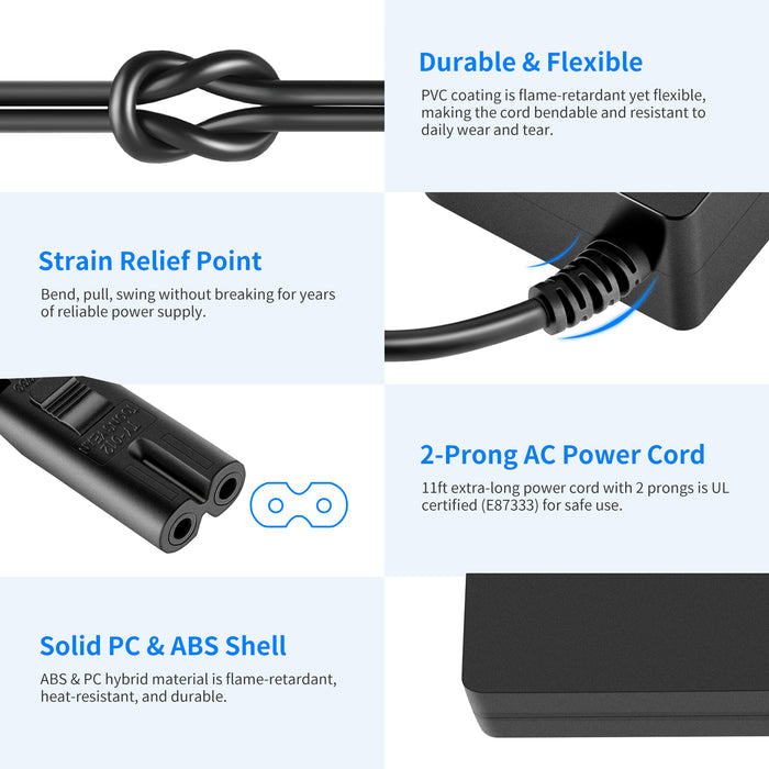 NEEWER AC 100-240V to DC 12V Power Supply Adapter (5A 60W / 3A 36W)