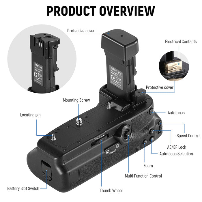 Specifications of the NEEWER BG-R10 Replacement Battery Grip