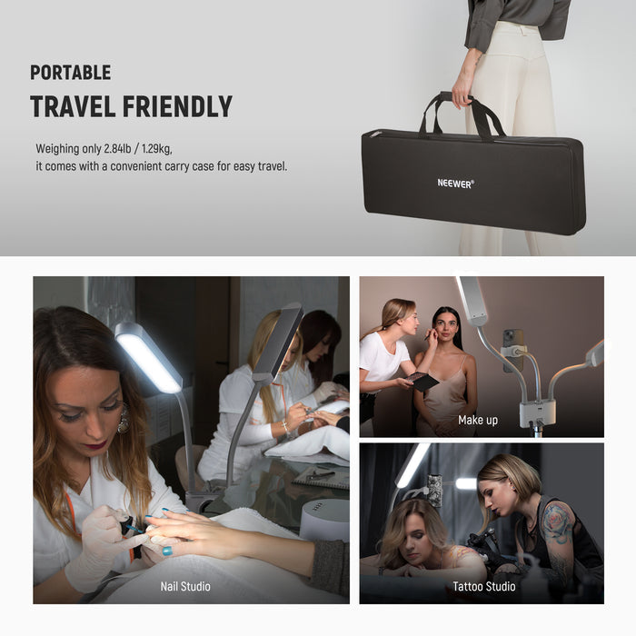 NEEWER BH40B Esthetician Light Kit is portable.