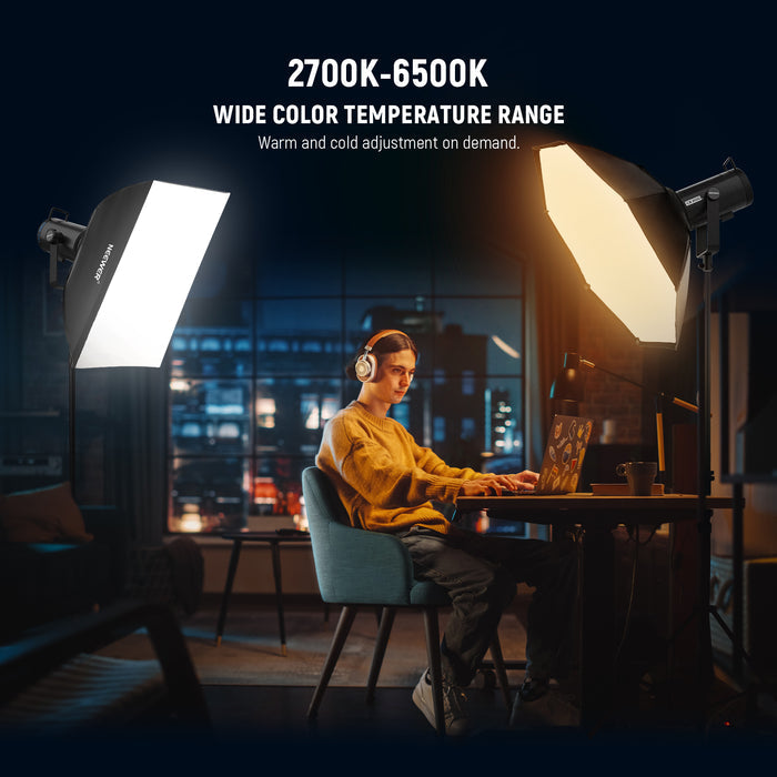NEEWER CB200B Bi-Color Video Light has wide color temperature range.