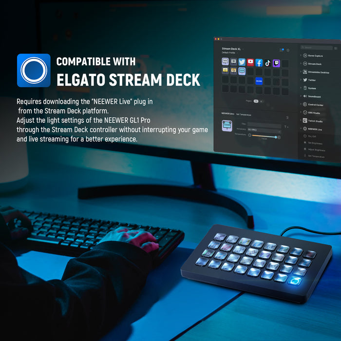 NEEWER GL1 PRO Key Light Streaming Light For Elgato
