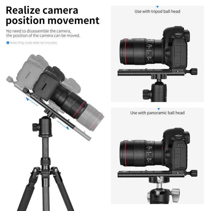 NEEWER GM-NA-200 Nodal Rail Slide can realize camera position movement.