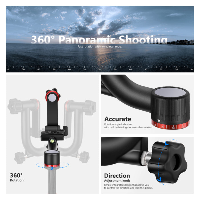360° panning base with a panoramic scale