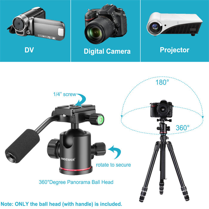 NEEWER Heavy Duty Camera Tripod Ball Head