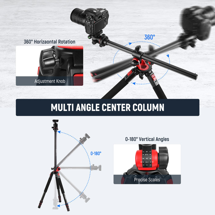 The central column can be used vertically or horizontally