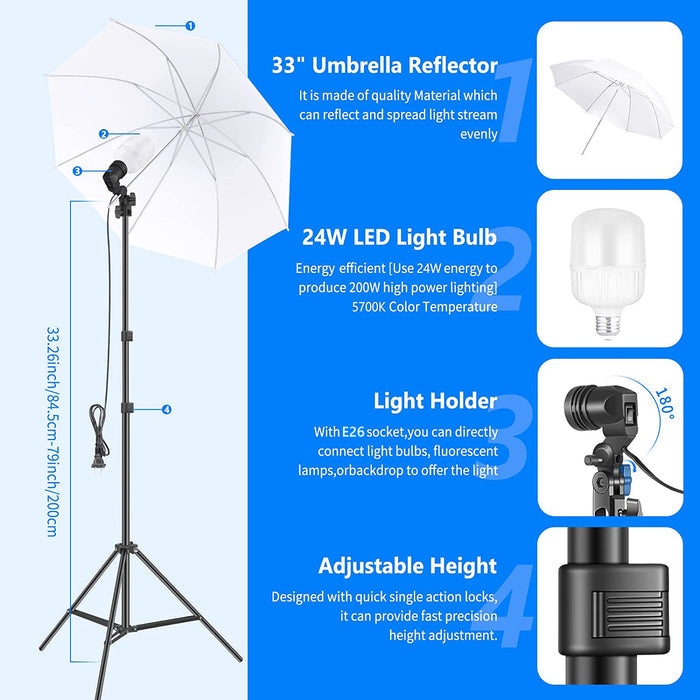 Product details of the NEEWER 3x2.6m Background Support System Lighting Kit