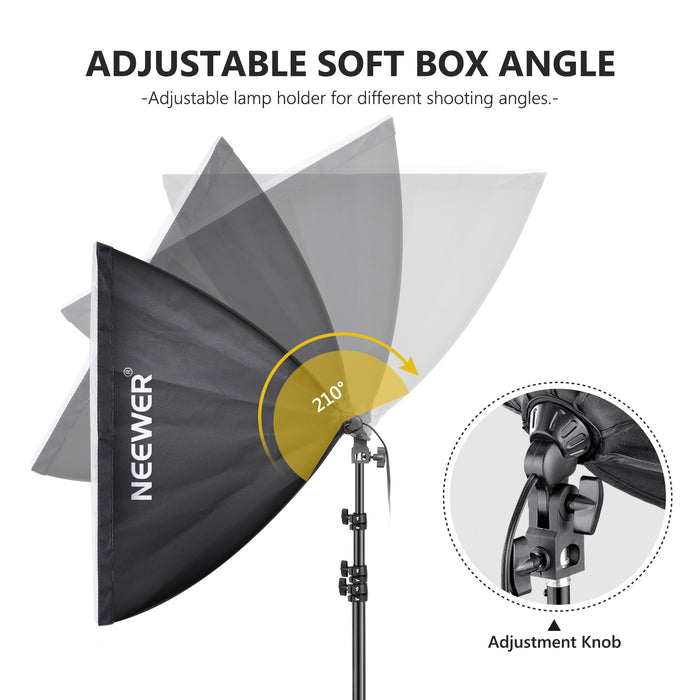 Adjustable lamp holder for different shooting angles.