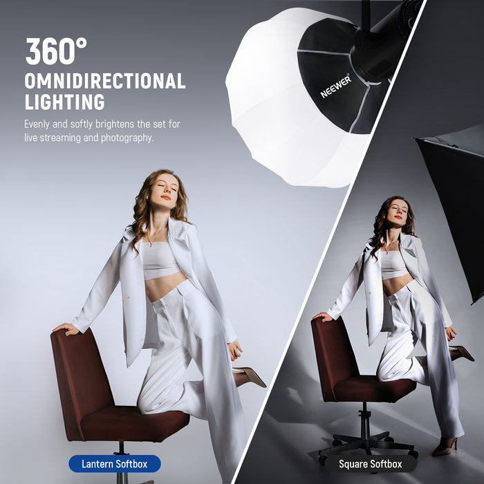 NEEWER NS20L Lantern Softbox is ideal for live streaming.