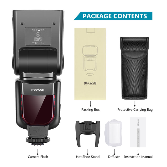 Package Contents of the NEEWER NW670 Flash For Canon DSLR Cameras