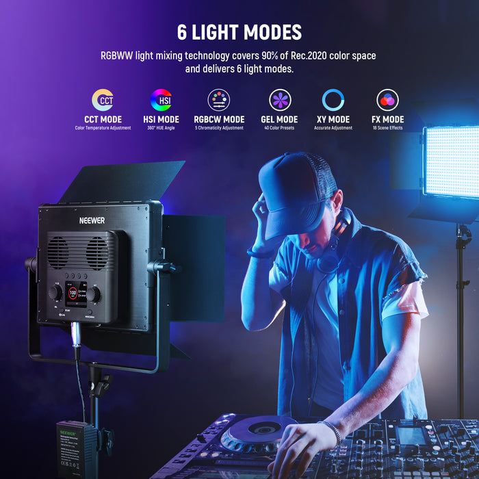 6 Light Modes of the NEEWER PL60C LED Studio Light