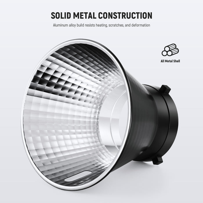 NEEWER RF1 Fish Scale Pattern Standard Reflector Diffuser features the solid metal canstruction.