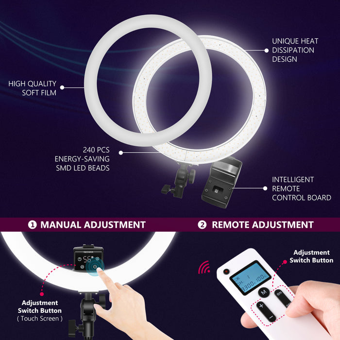 NEEWER RP16 16 Inch LED Ring Light Kit