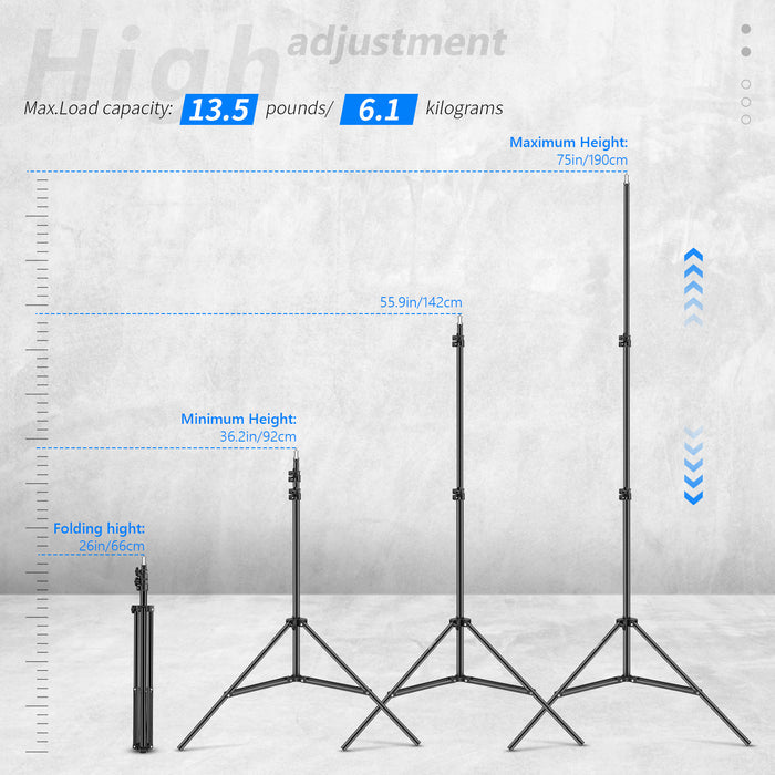 NEEWER ST-190 Outdoor Light Stand can load up to 13.5 pounds.