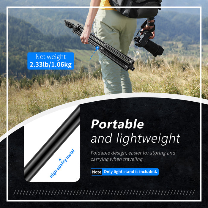 NEEWER ST-190 Outdoor Light Stand is portable.