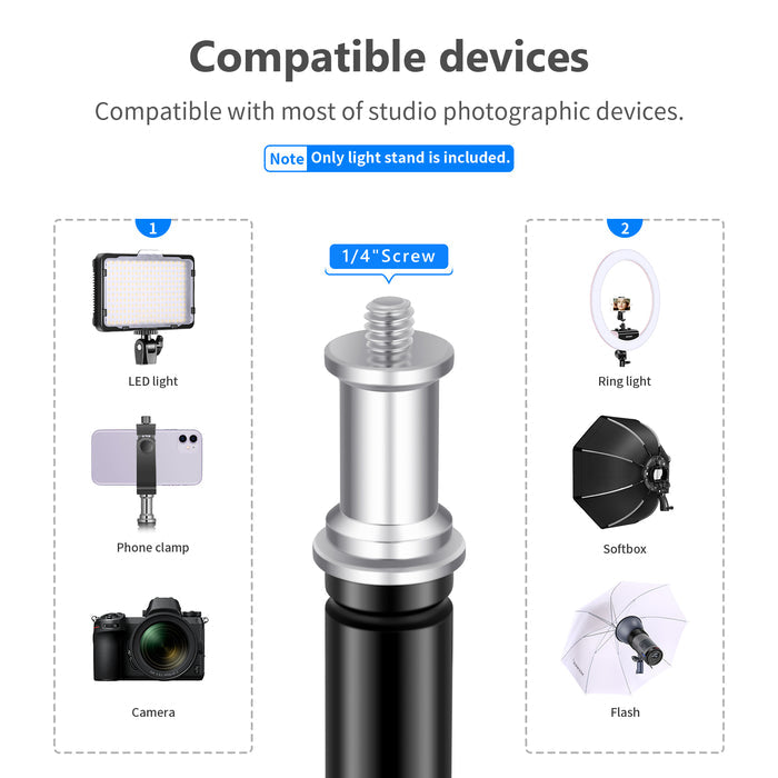 Compatible devices of the NEEWER ST-200 200cm Photography Light Stand