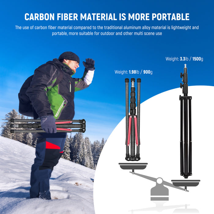 NEEWER ST210R Carbon Fiber Travel Light Stand