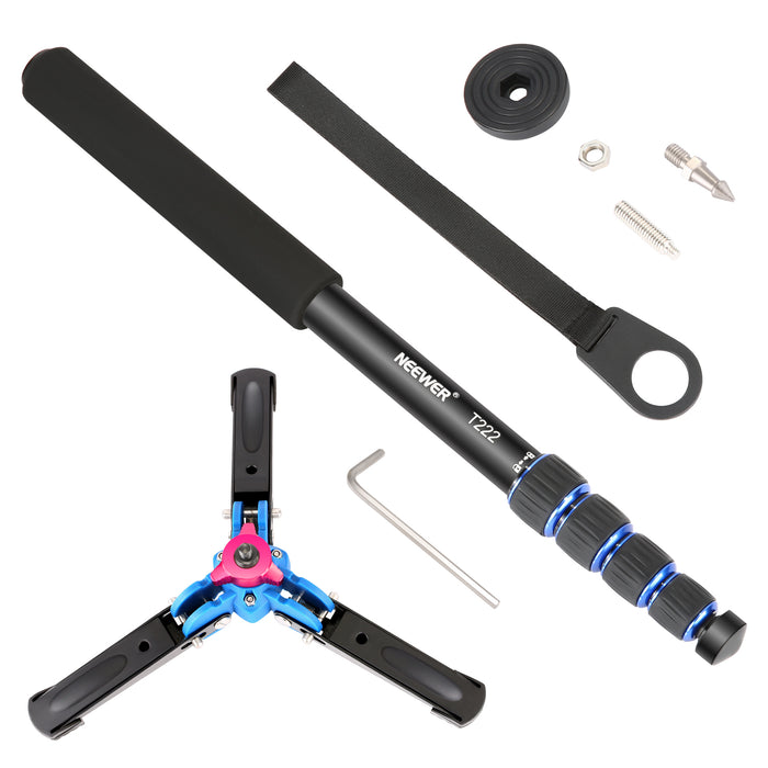 Package Contents of the NEEWER T222 Extendable Camera Monopod kit