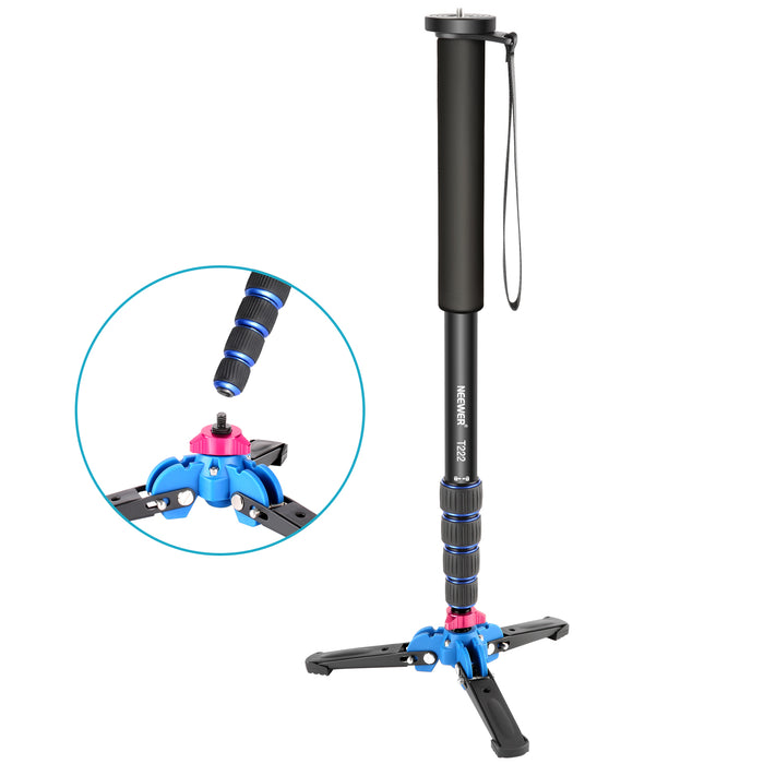 The included stand base can support the monopod well