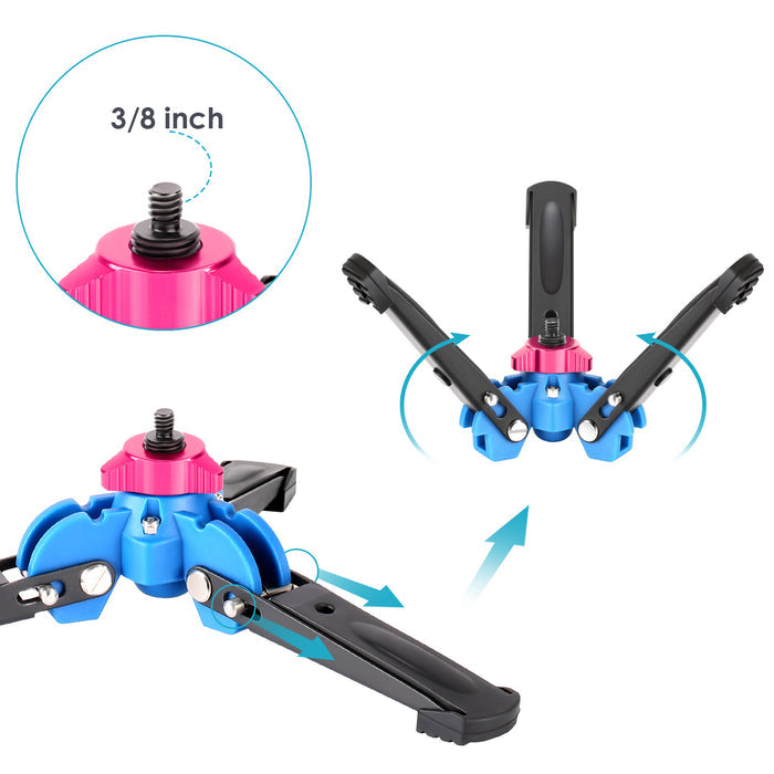 15-degree tilt of the stand base can help the monopod achieve 360-degree panoramic rotation.