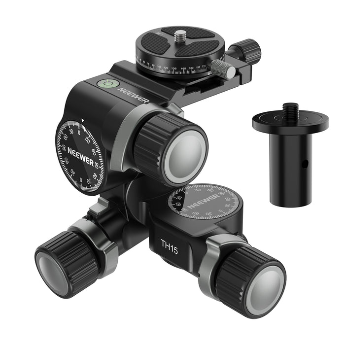 NEEWER TH15/TH16 3-Way Geared Tripod Head