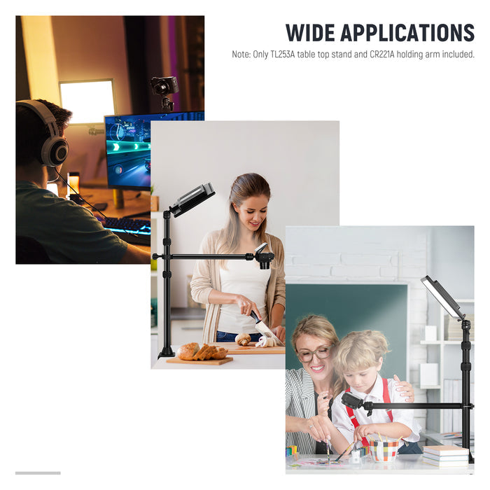 Wide Applications of the NEEWER Tabletop Camera Mount Light Stand With Flexible Arm