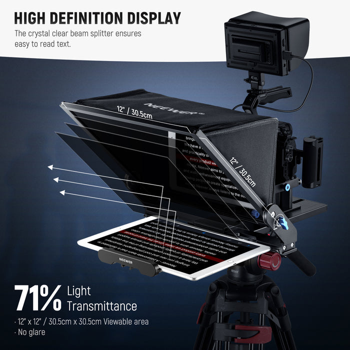 NEEWER X17 II Remote Teleprompter help you read text easily.
