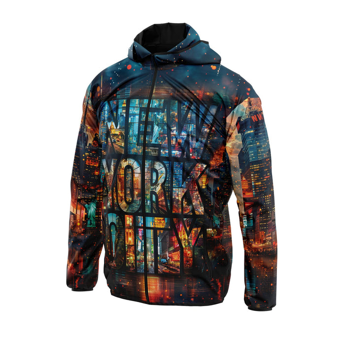 New York Skyline Sport Windbreaker Lightweight Outdoor Jacket