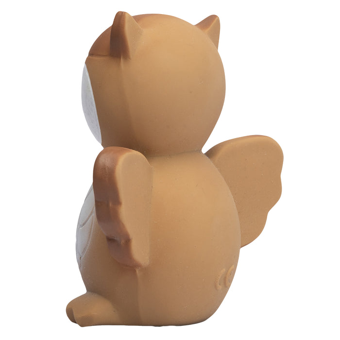 Owl Natural Rubber Teether, Rattle & Bath Toy