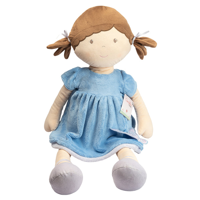 Pari X-large Doll with Brown Hair/Blue & Purple Dress