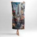 Paris Dream Print - Soft Cotton Terry Bath & Beach Towel