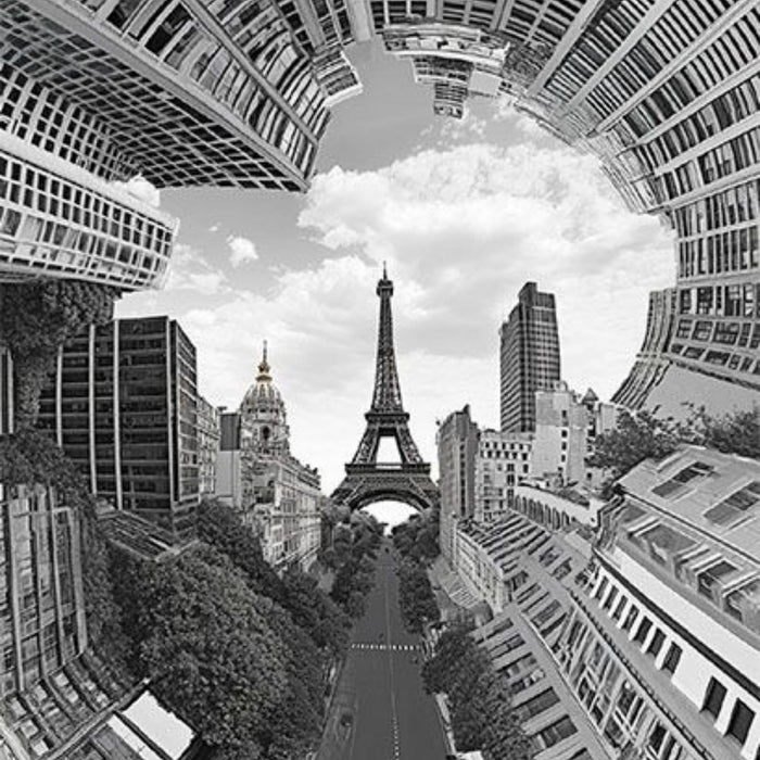 Paris The City of Abstraction Print Plush Fleece Throw Blanket