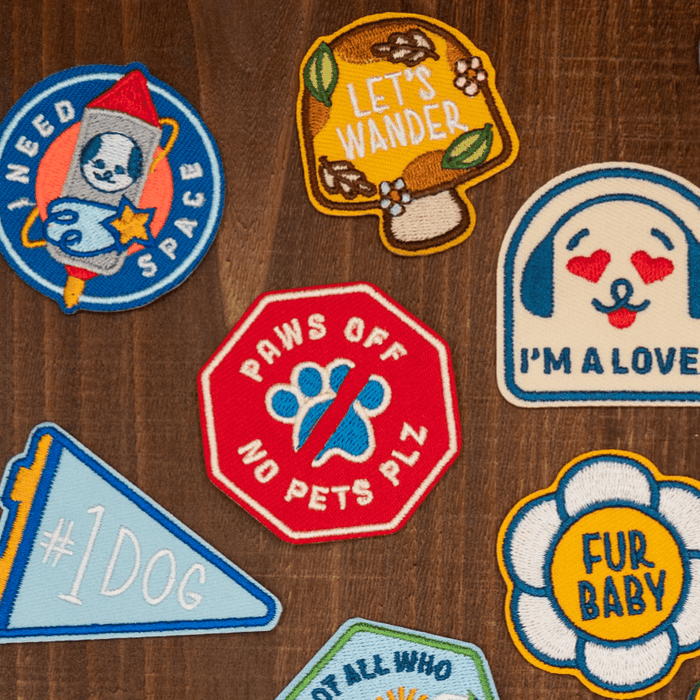 Paws Off, No Pets Plz | Velcro or Iron-On Patches For Pets