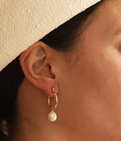 Pearl Hoop Earrings
