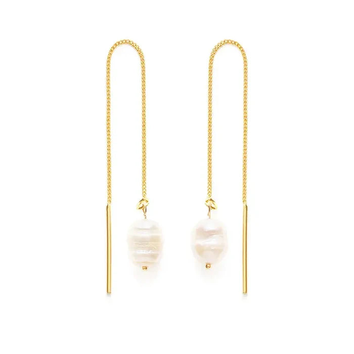 Pearl Threader Earrings