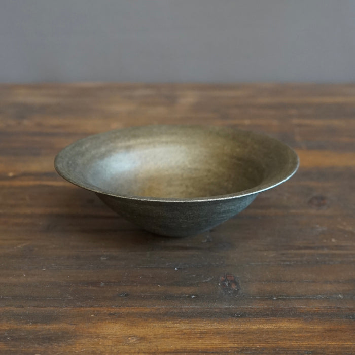 Pewter Coated Rimmed Dessert Bowl #K03L