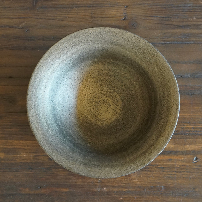 Pewter Coated Rimmed Dessert Bowl #K03L